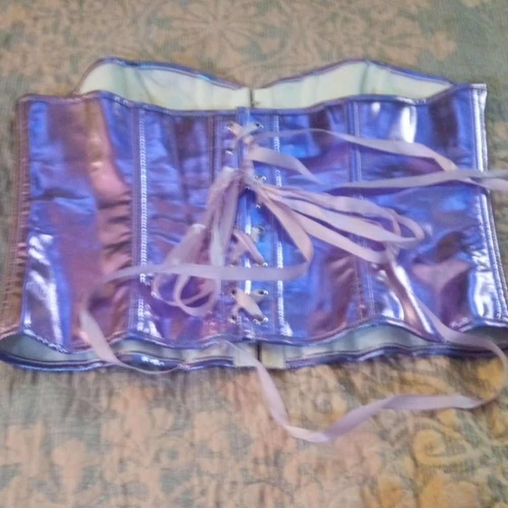 Iridescent Purple Corset Top - Picture 7 of 7